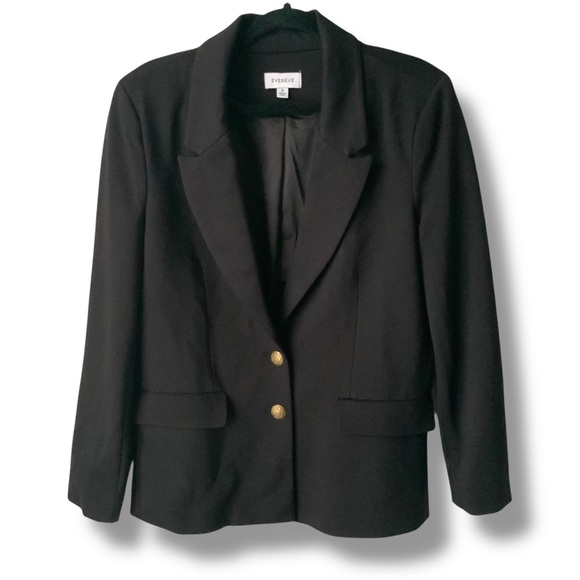 EVEREVE Blazer Gold Buttons Classic Black Medium - Picture 9 of 9